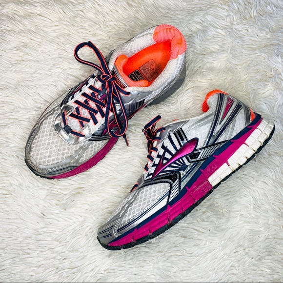 bright colored running shoes